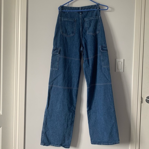 Baggy, dark wash cargo jeans - Picture 2 of 2